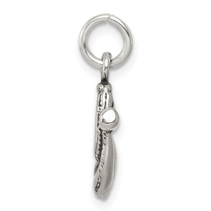 Sterlingsilber Antikisiert Baseball Glove/bat Charm