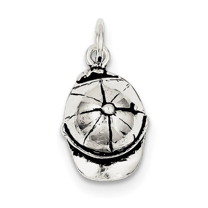 Sterlingsilber Antikisiert Kugel Cap Charm