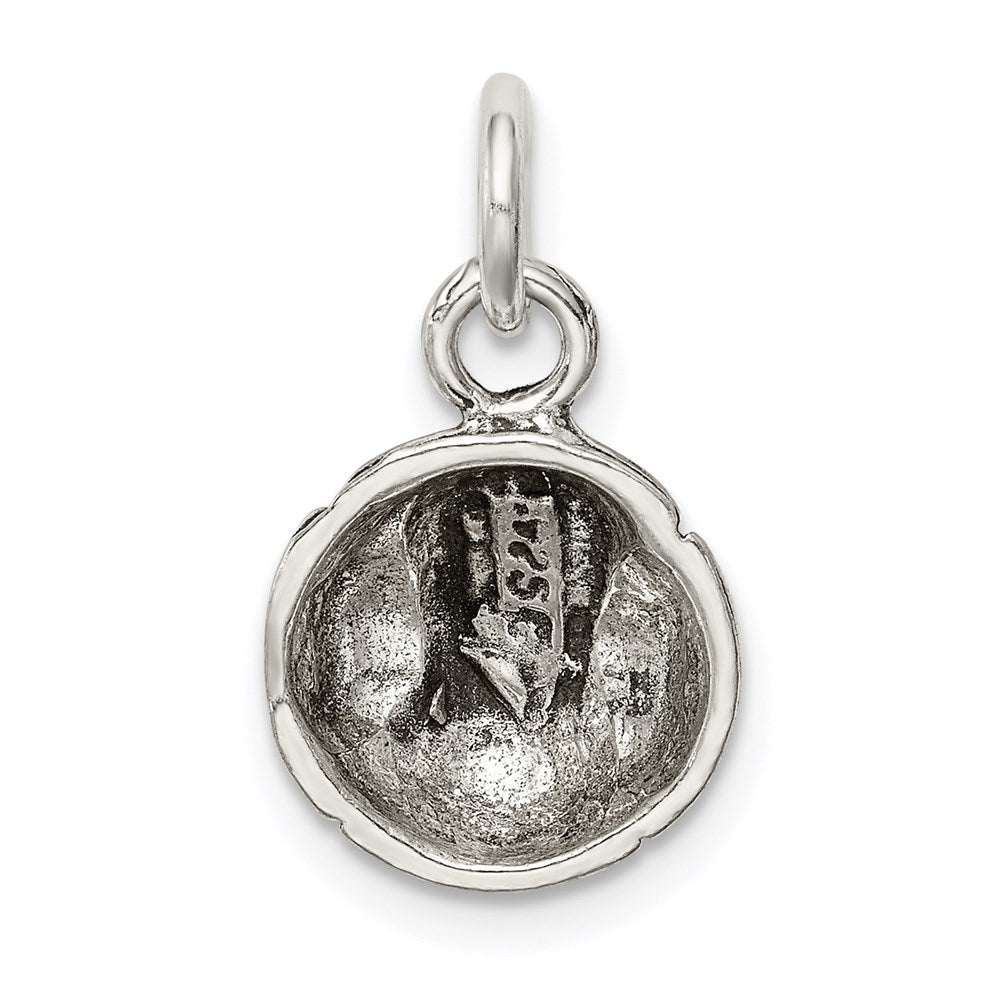 Sterlingsilber Antikisiert Baseball Charm