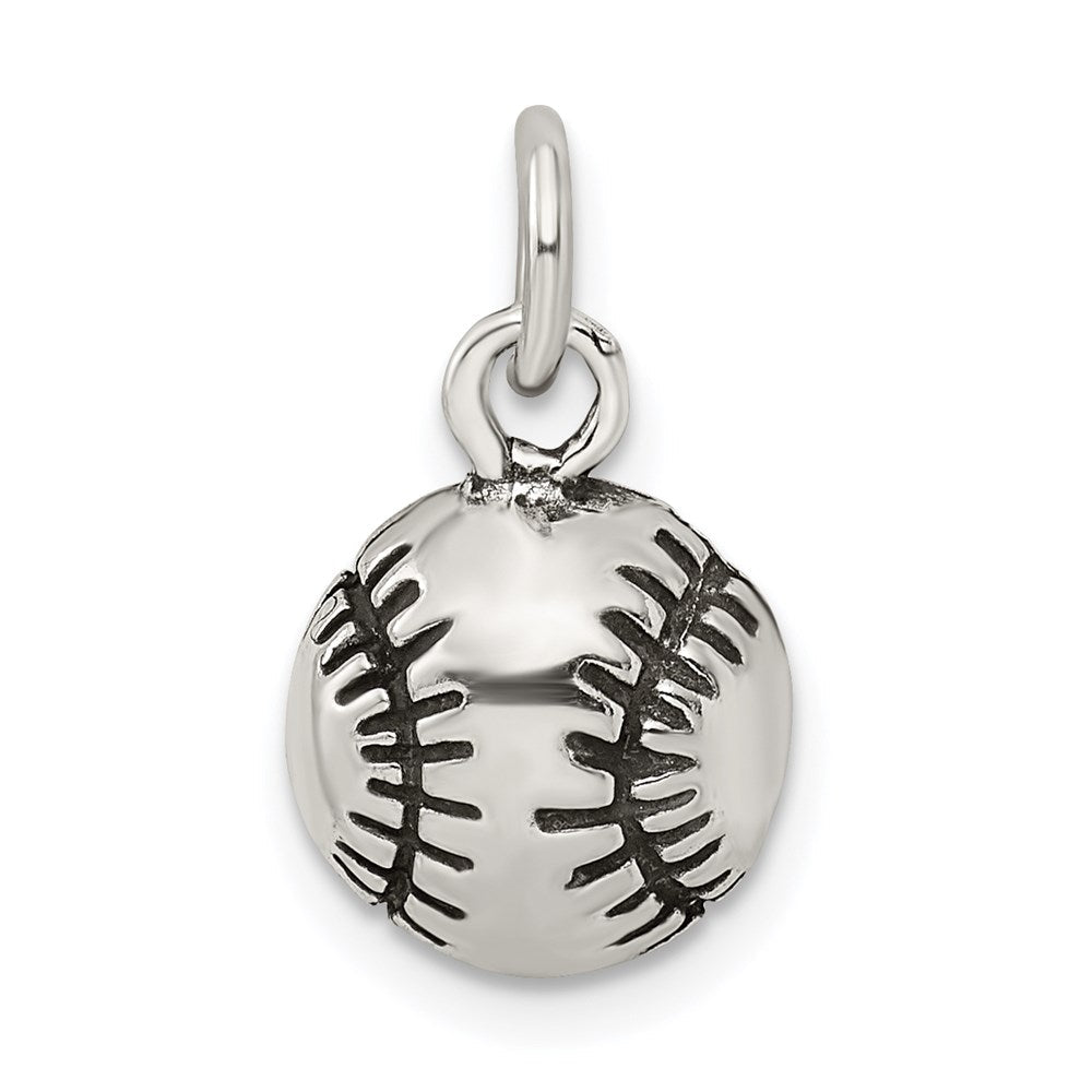 Sterlingsilber Antikisiert Baseball Charm