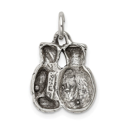 Sterlingsilber Antikisiert Boxing Gloves Charm