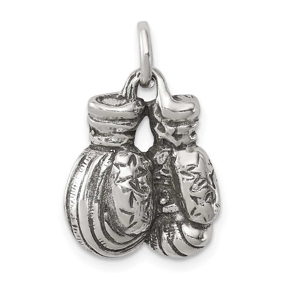 Sterlingsilber Antikisiert Boxing Gloves Charm
