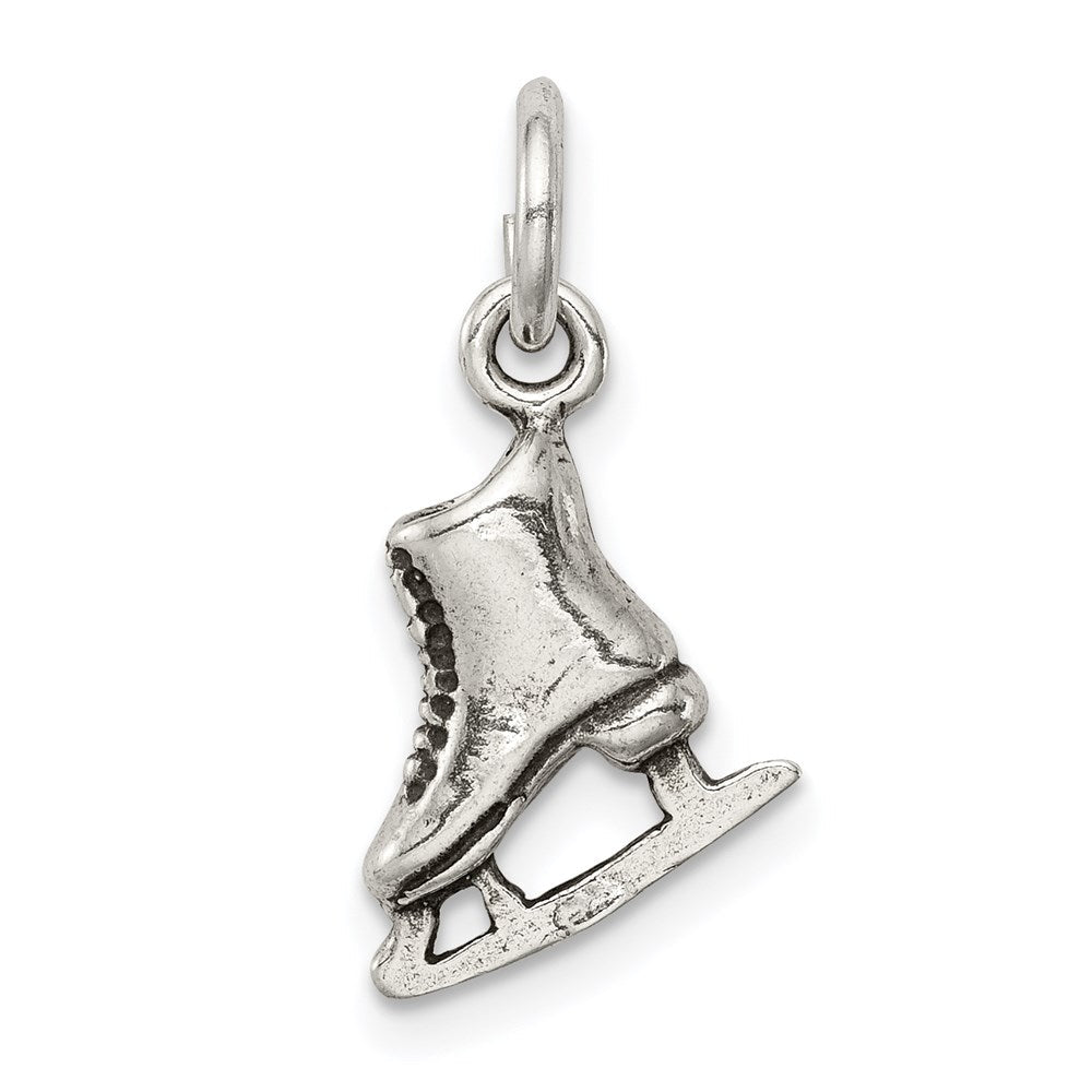 Sterlingsilber Antikisiert Eis Skate Charm