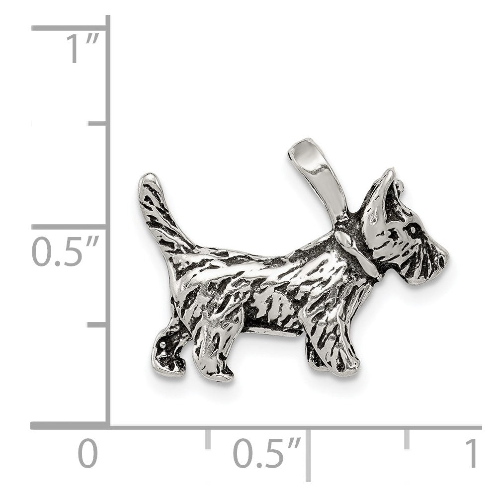 Sterlingsilber Antikisiert Hund Charm