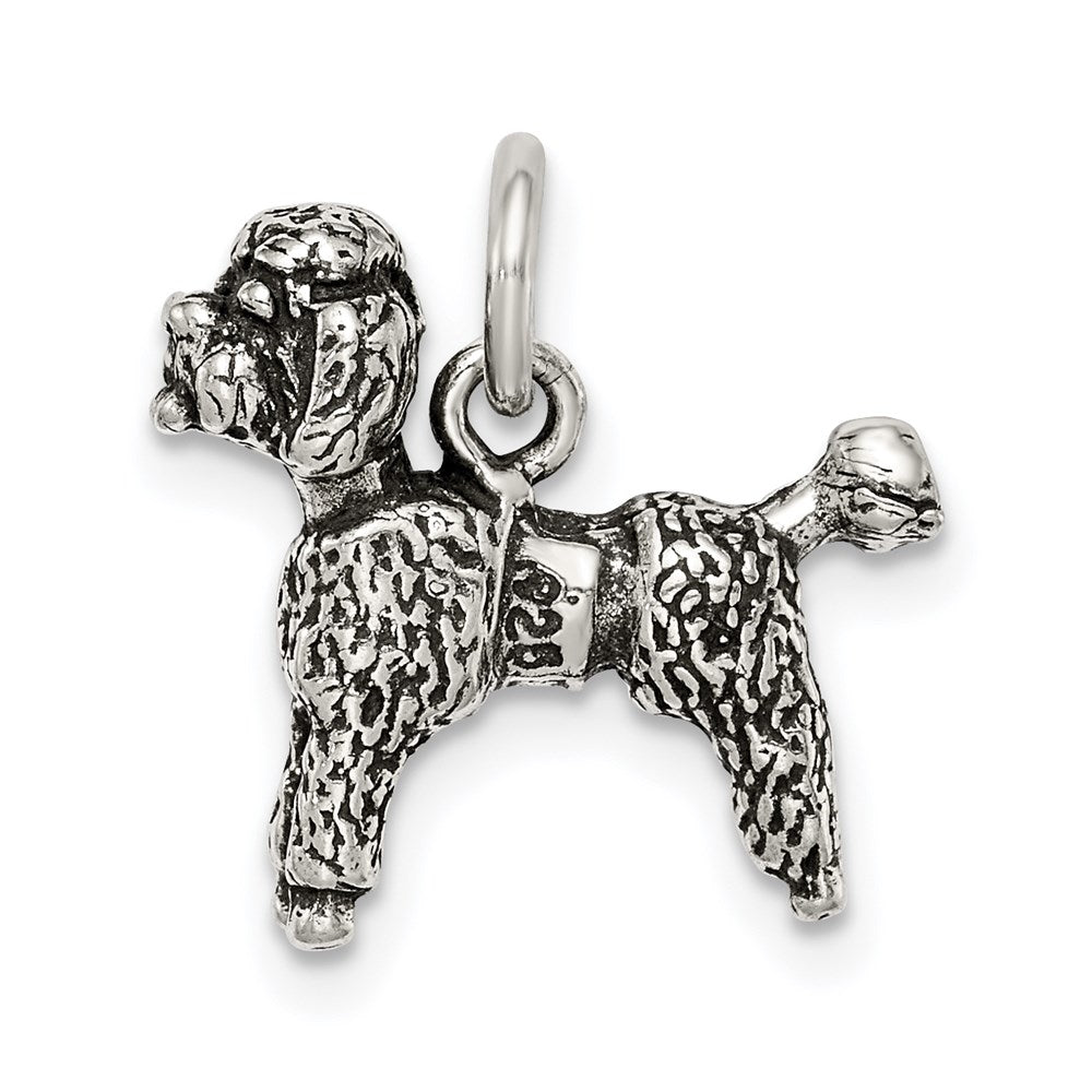 Sterlingsilber Antikisiert Poodle Charm
