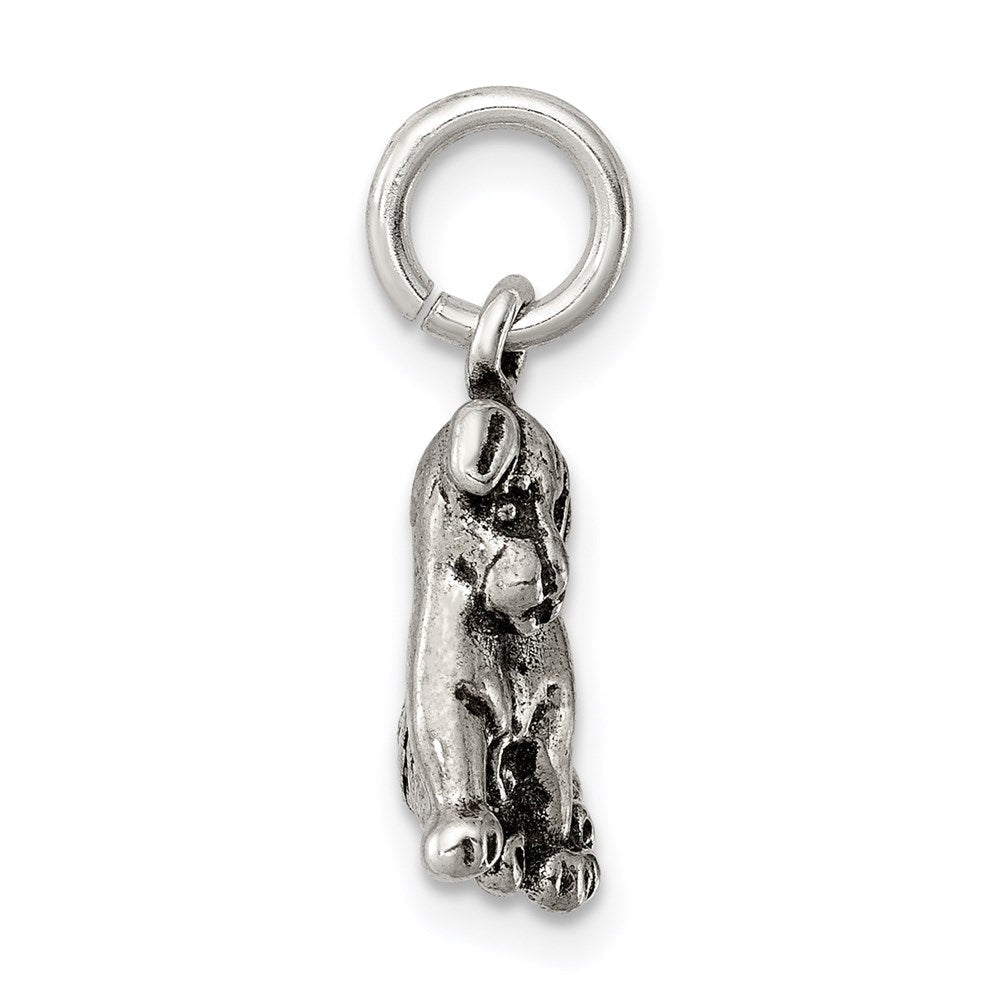 Sterlingsilber Antikisiert Hund Charm