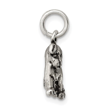 Sterlingsilber Antikisiert Hund Charm