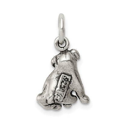 Sterlingsilber Antikisiert Hund Charm