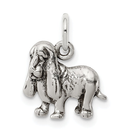 Sterlingsilber Antikisiert Basset Hound Charm