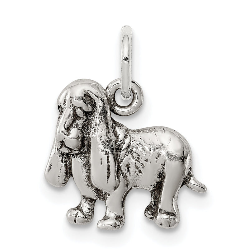 Sterlingsilber Antikisiert Basset Hound Charm