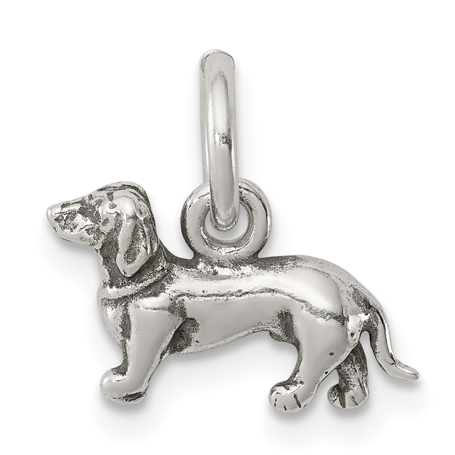 Sterlingsilber Antikisiert Hund Charm