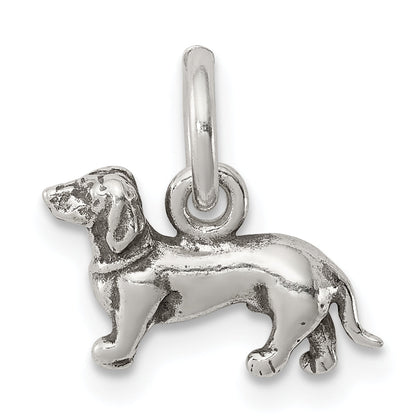 Sterlingsilber Antikisiert Hund Charm