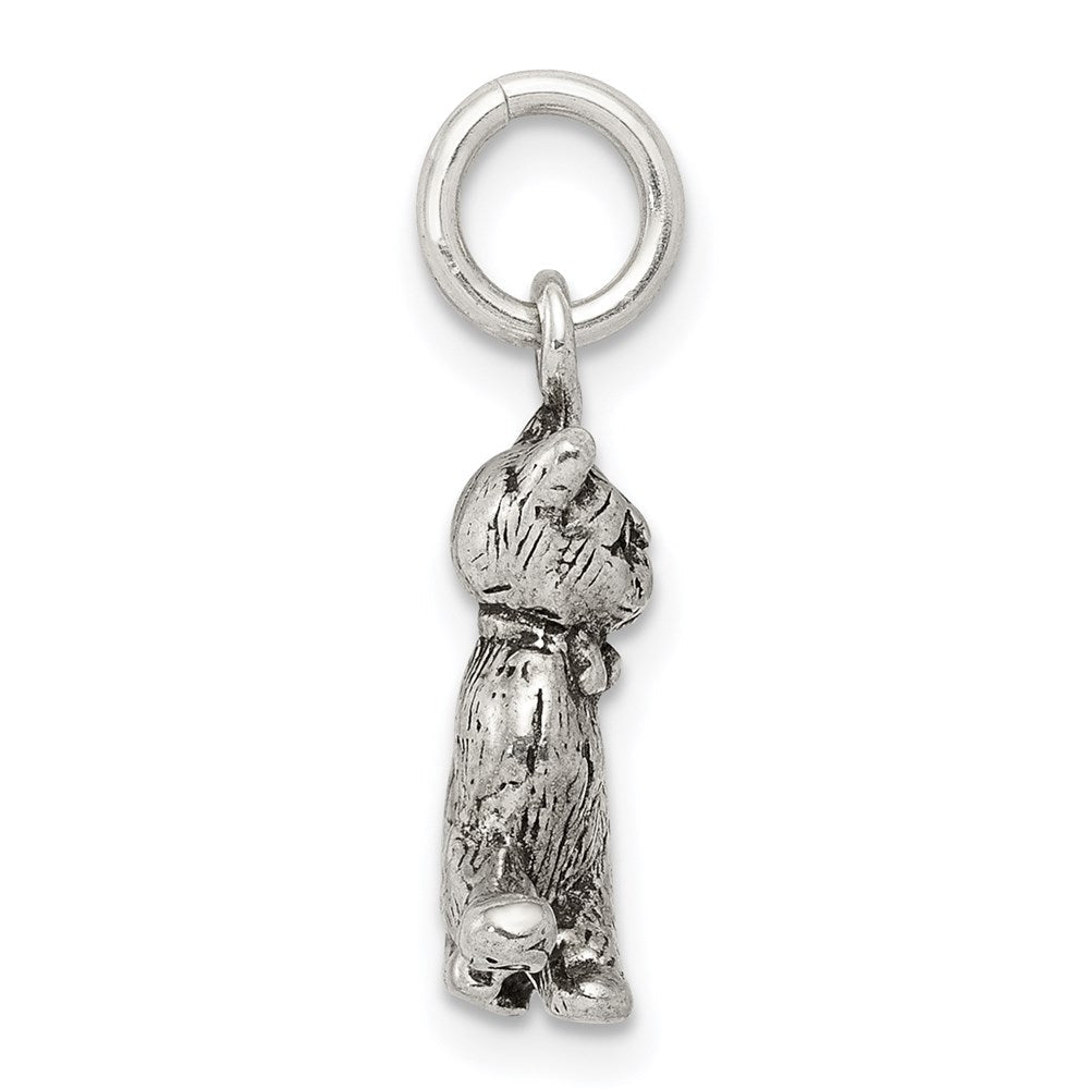 Sterlingsilber Antikisiert Katze Charm