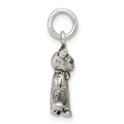 Sterlingsilber Antikisiert Katze Charm