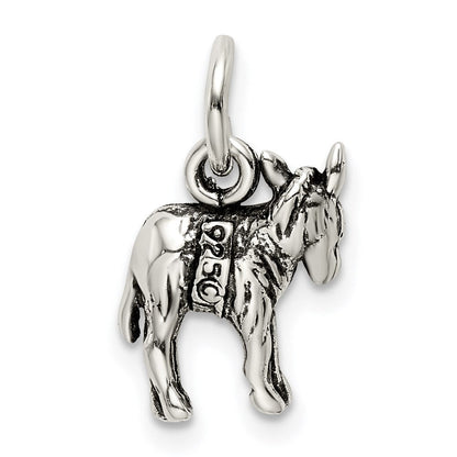 Sterlingsilber Antikisiert Donkey Charm