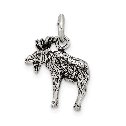 Sterlingsilber Antikisiert Moose Charm