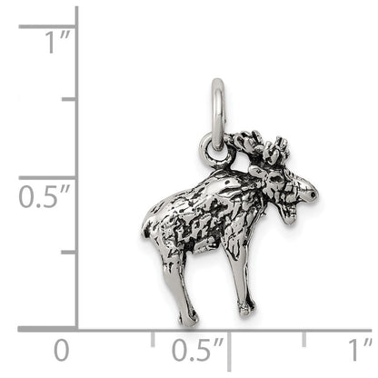 Sterlingsilber Antikisiert Moose Charm