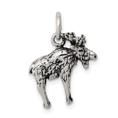 Sterlingsilber Antikisiert Moose Charm