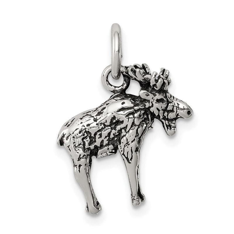 Sterlingsilber Antikisiert Moose Charm