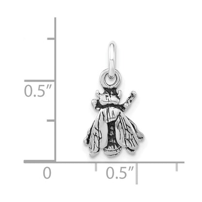 Sterlingsilber 3-d Poliert & Antikisiert Fly Charm