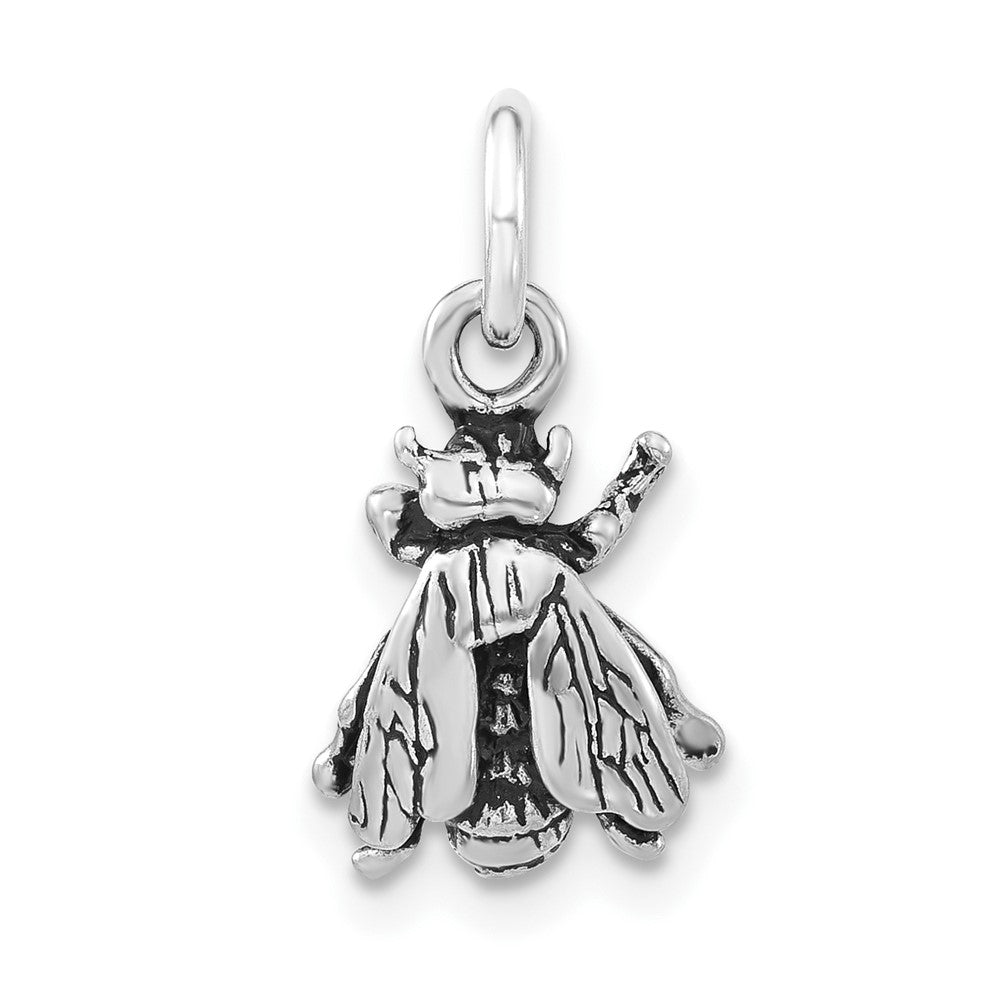Sterlingsilber 3-d Poliert & Antikisiert Fly Charm
