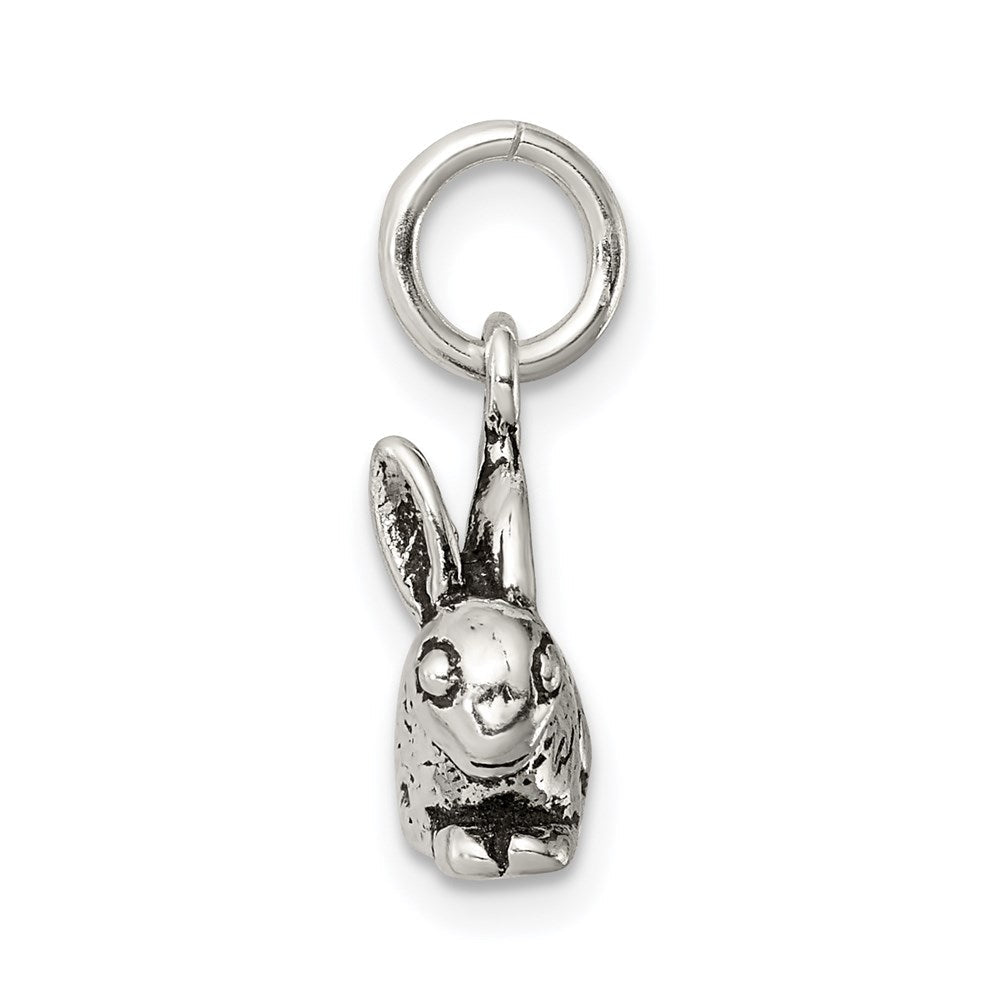Sterlingsilber Antikisiert Hase Charm