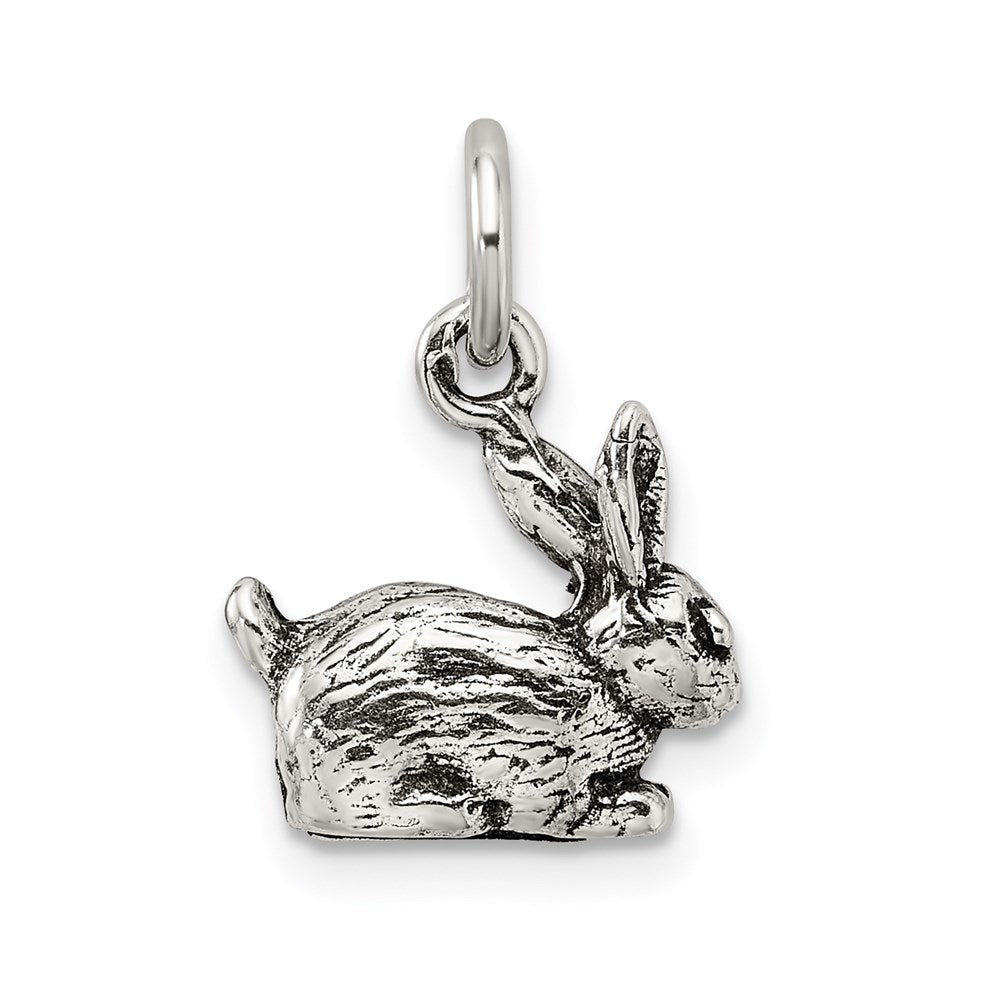 Sterlingsilber Antikisiert Hase Charm