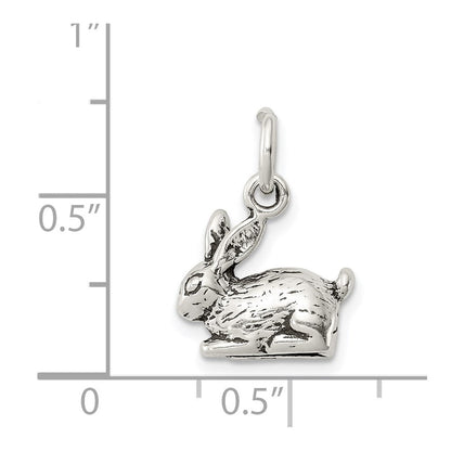 Sterlingsilber Antikisiert Hase Charm