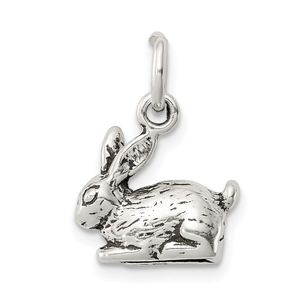 Sterlingsilber Antikisiert Hase Charm