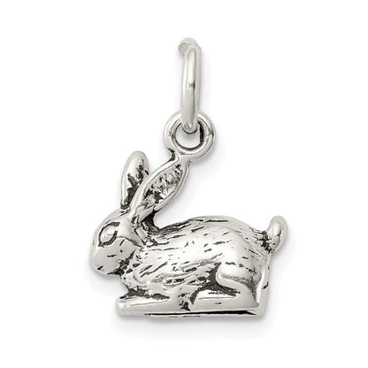 Sterlingsilber Antikisiert Hase Charm