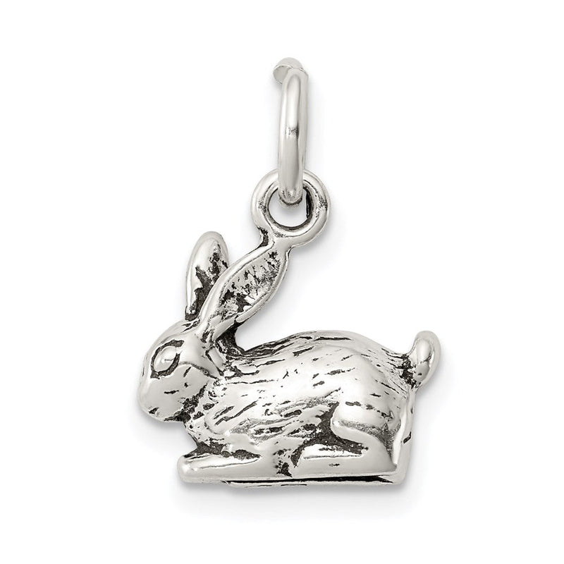 Sterlingsilber Antikisiert Hase Charm