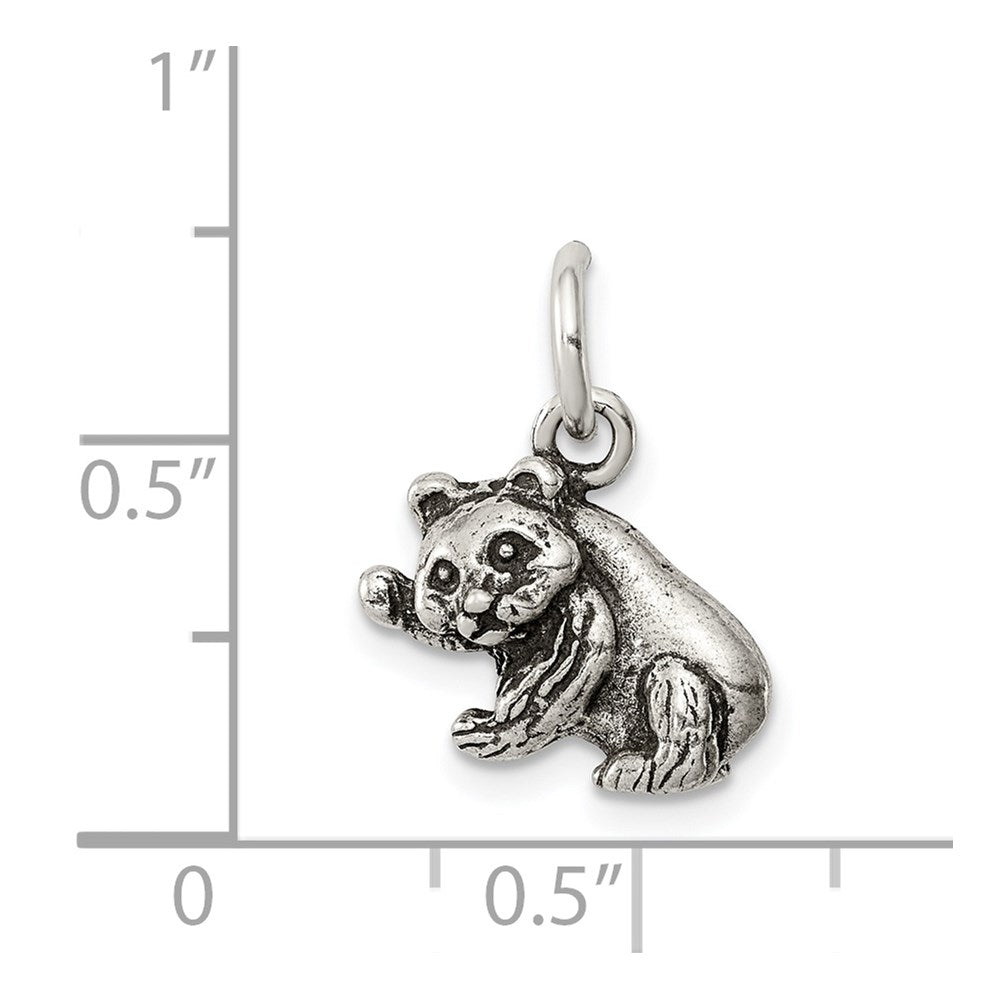 Sterlingsilber Antikisiert Panda Bär Charm