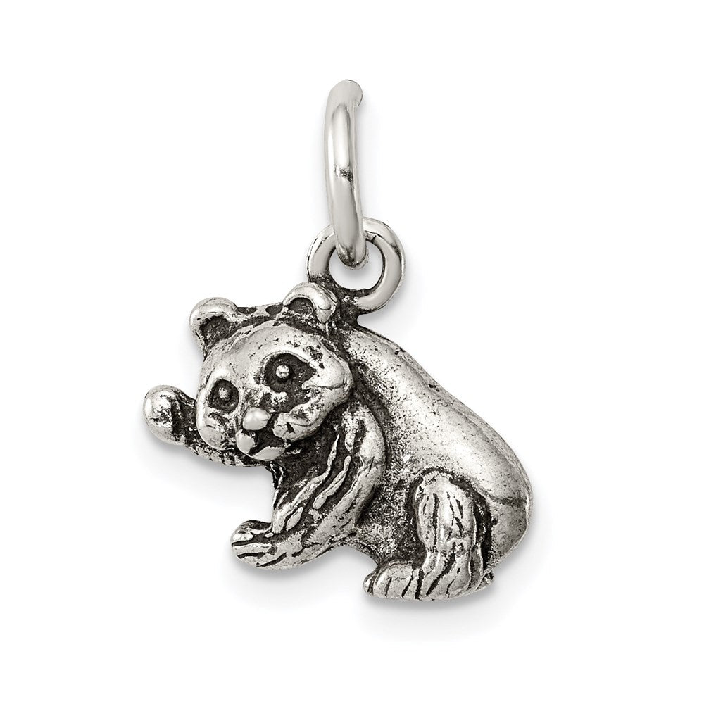 Sterlingsilber Antikisiert Panda Bär Charm