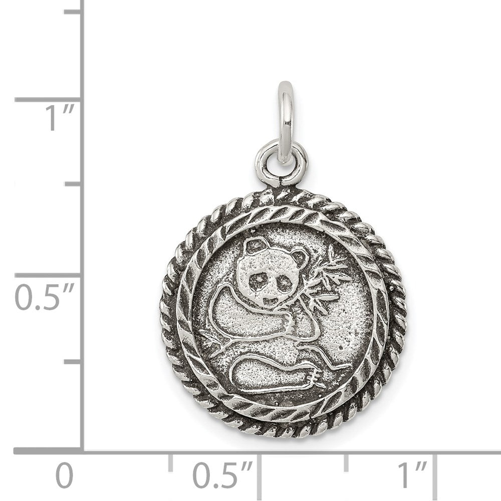 Sterlingsilber Antikisiert Panda Bär Charm