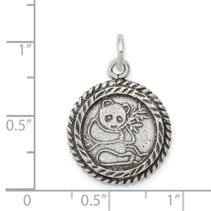 Sterlingsilber Antikisiert Panda Bär Charm