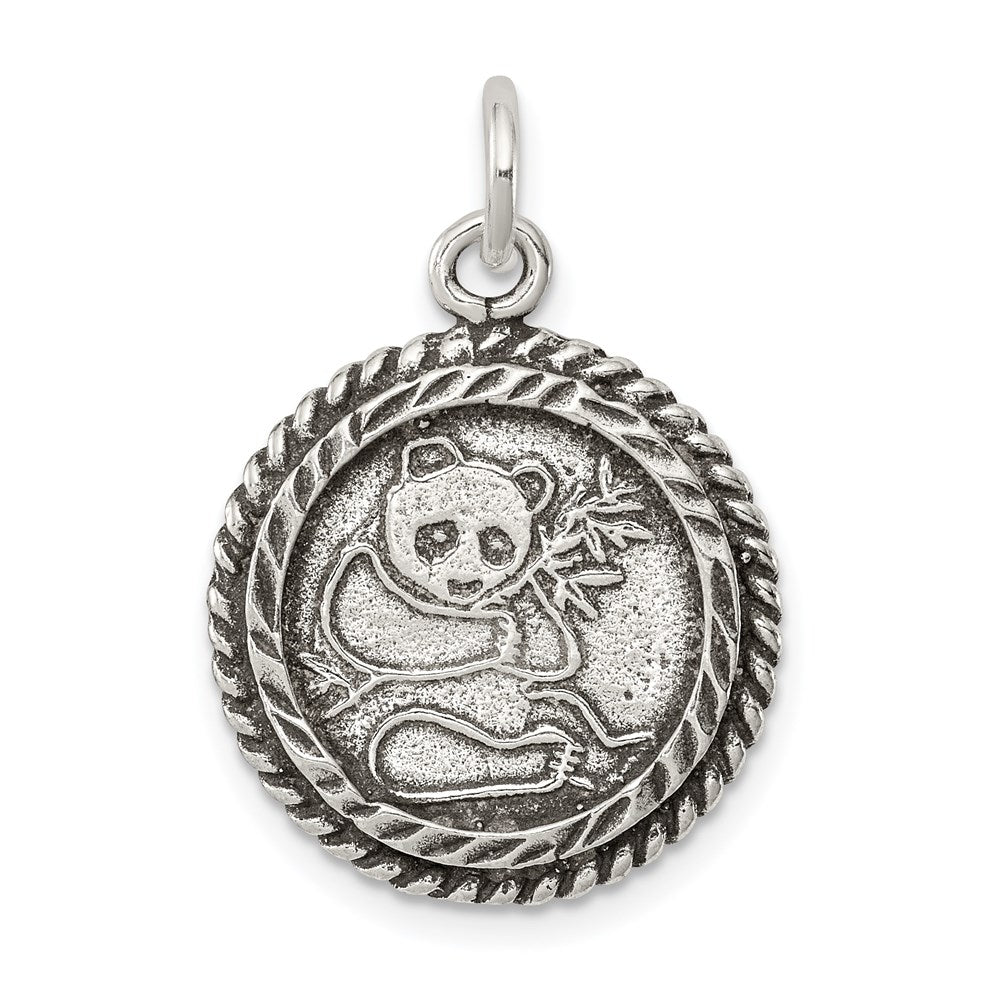 Sterlingsilber Antikisiert Panda Bär Charm
