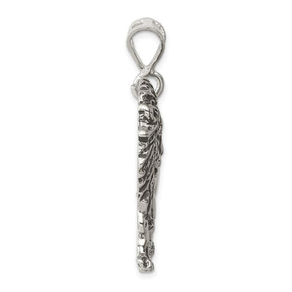 Sterlingsilber Antikisiert Löwe Charm