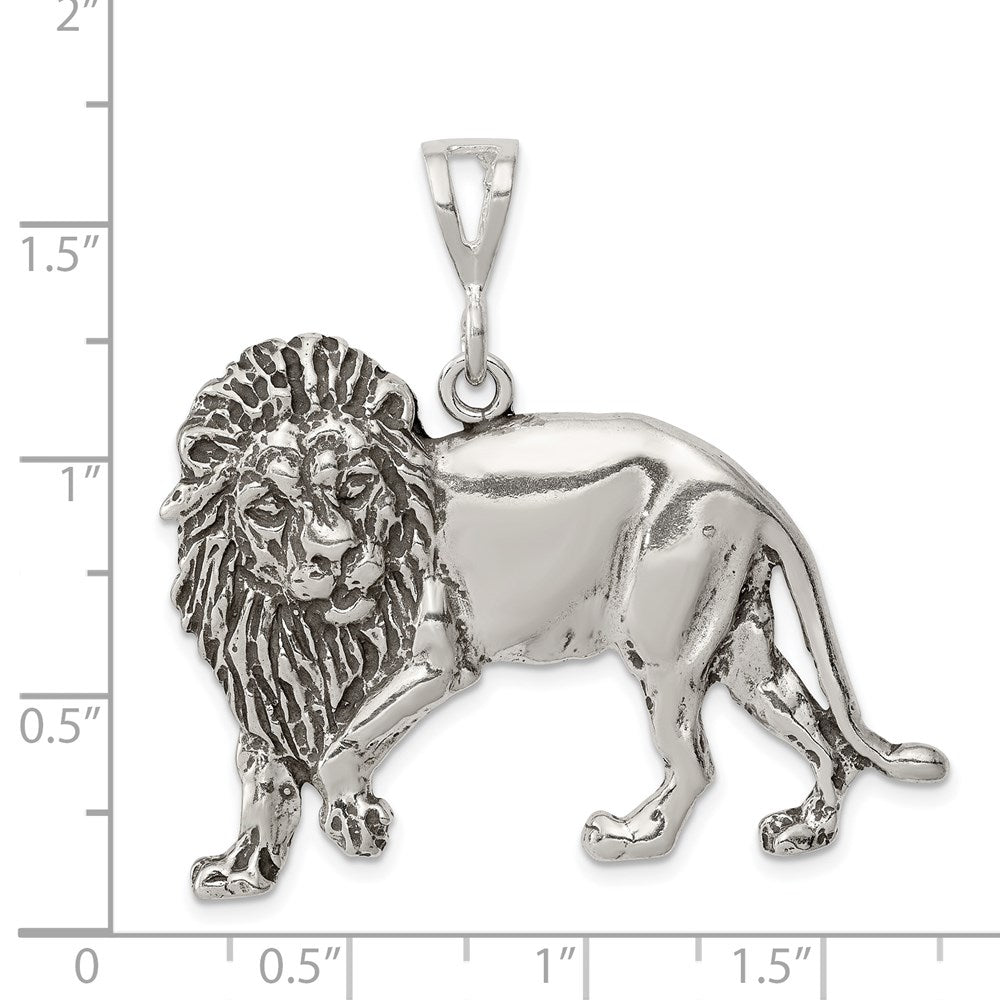 Sterlingsilber Antikisiert Löwe Charm