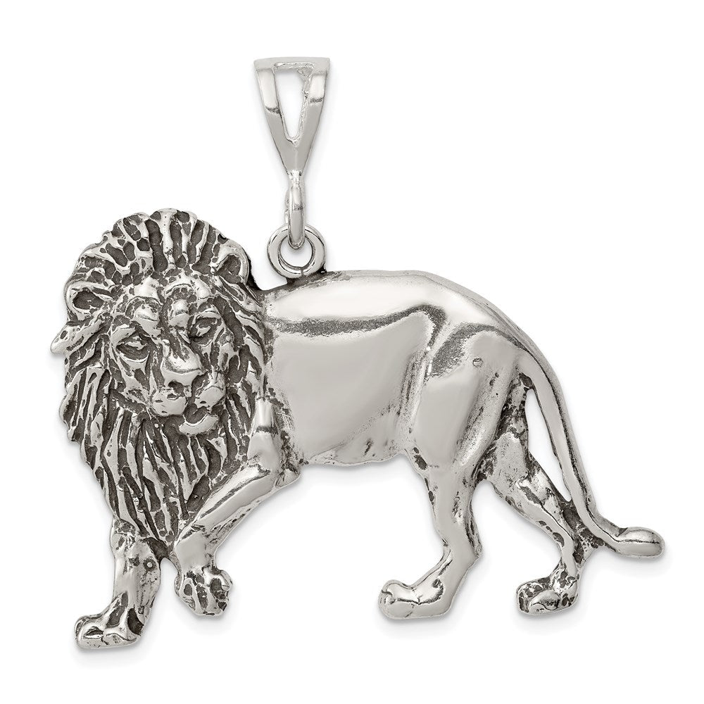 Sterlingsilber Antikisiert Löwe Charm