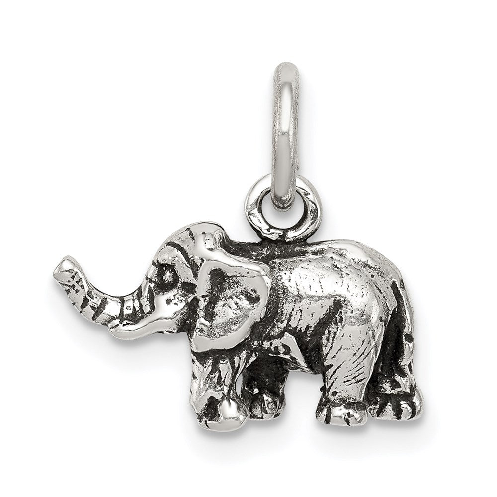 Sterlingsilber Antikisiert Elefant Charm