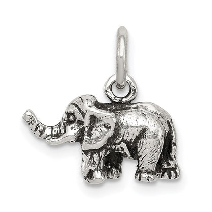 Sterlingsilber Antikisiert Elefant Charm