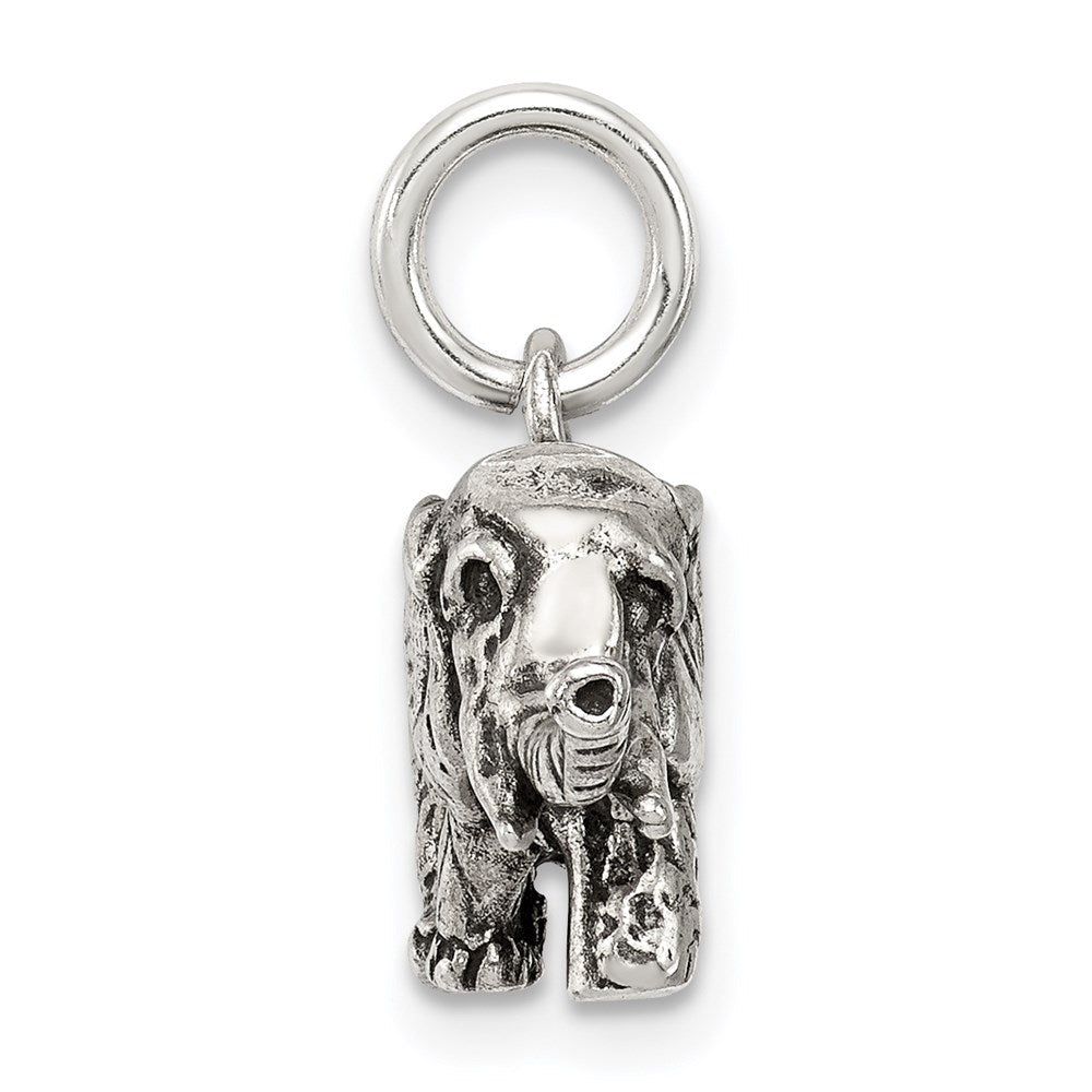 Sterlingsilber Antikisiert Elefant Charm