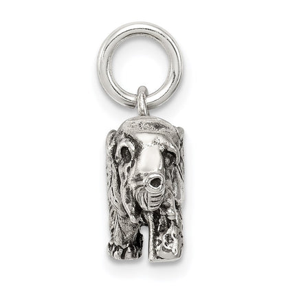 Sterlingsilber Antikisiert Elefant Charm