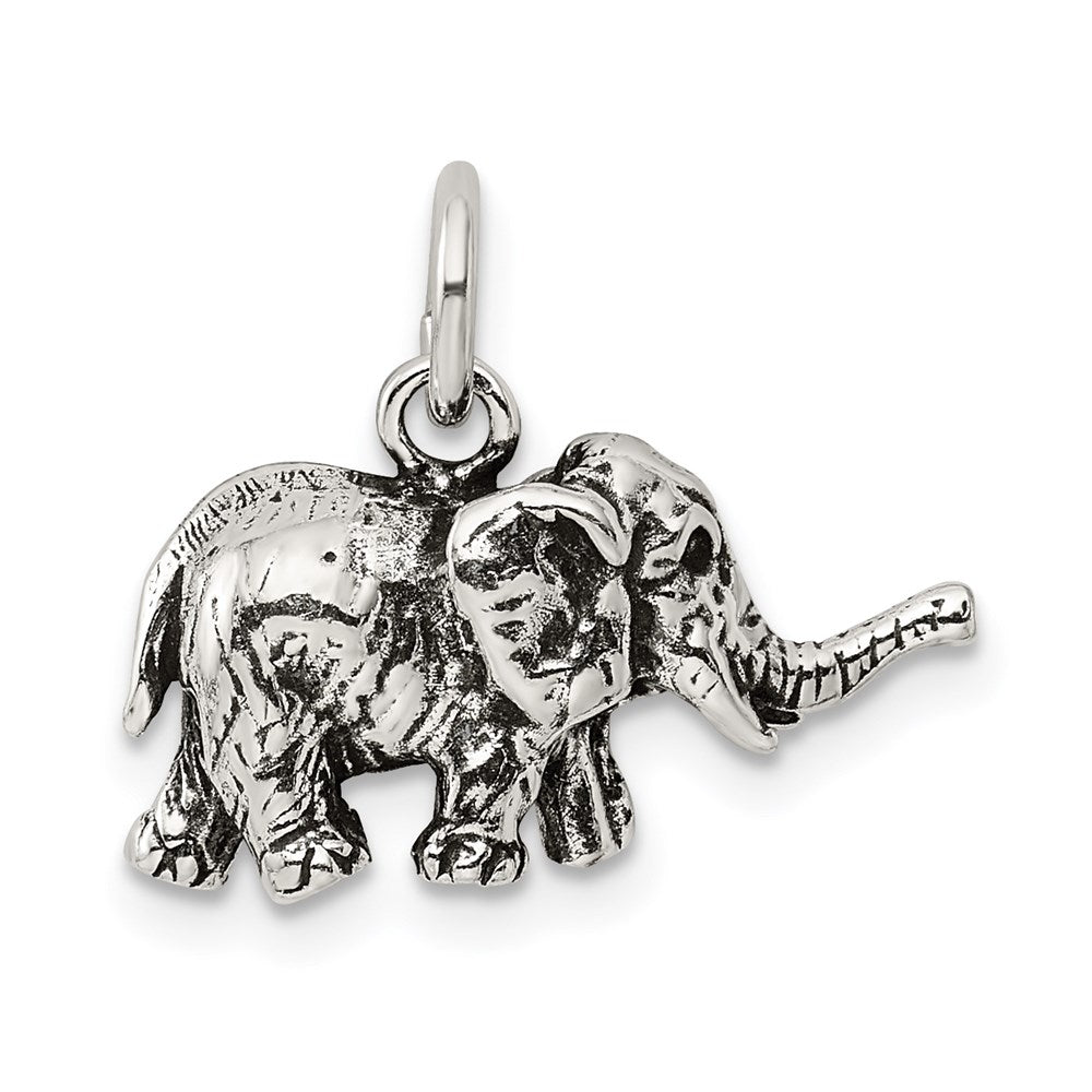 Sterlingsilber Antikisiert Elefant Charm