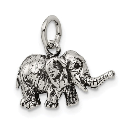 Sterlingsilber Antikisiert Elefant Charm
