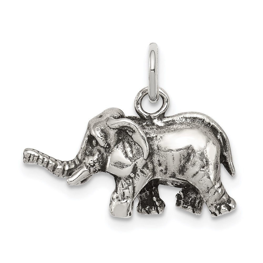 Sterlingsilber Antikisiert Elefant Charm