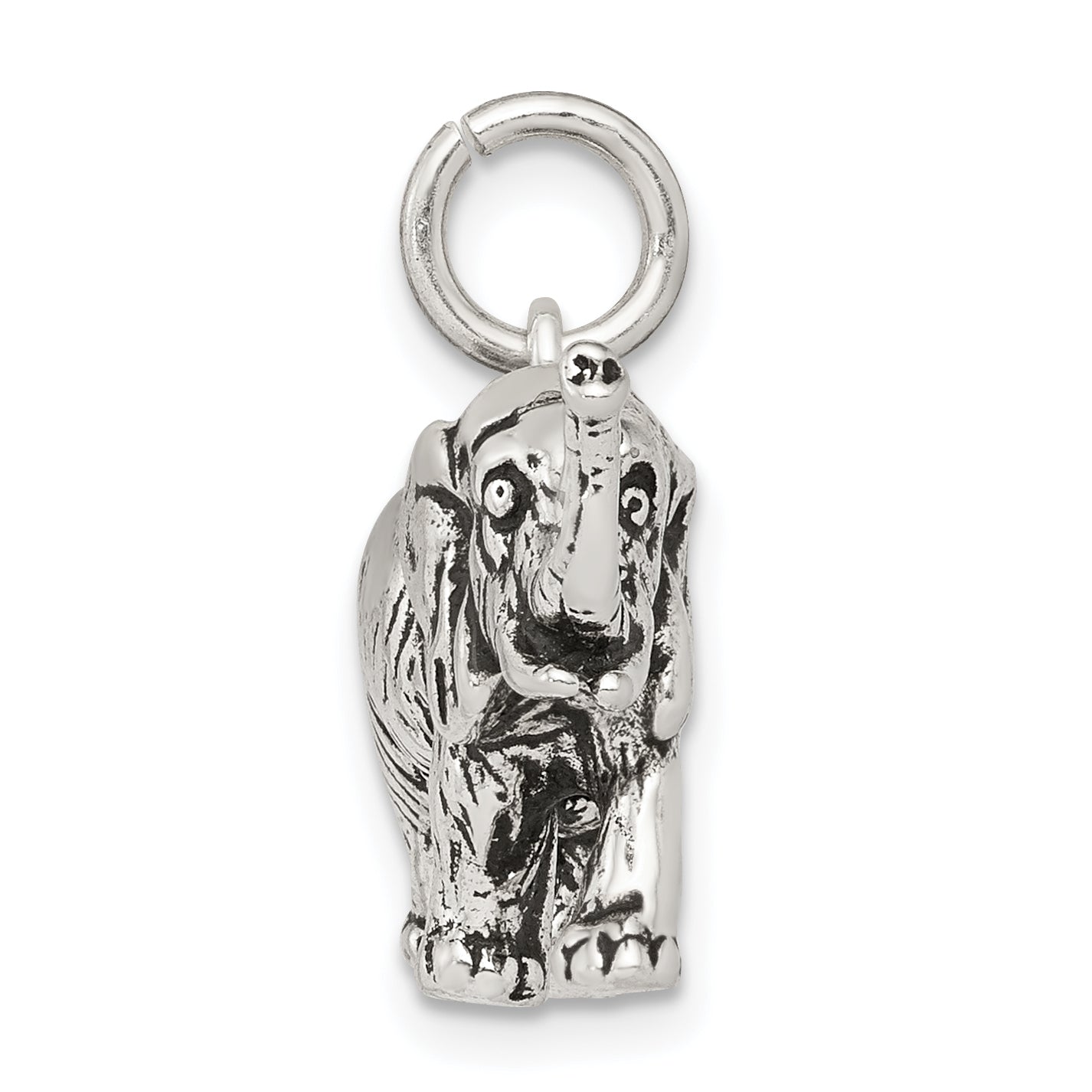 Sterlingsilber Antikisiert Elefant Charm