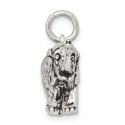 Sterlingsilber Antikisiert Elefant Charm