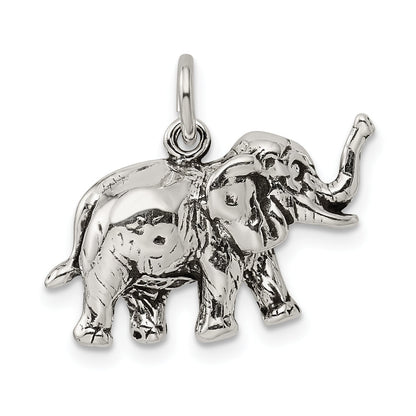 Sterlingsilber Antikisiert Elefant Charm