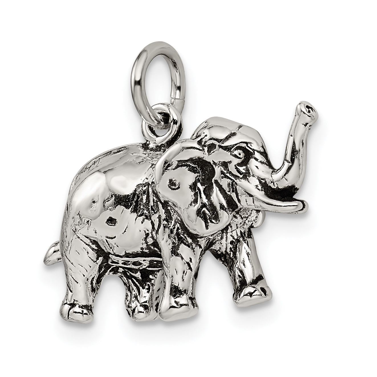 Sterlingsilber Antikisiert Elefant Charm